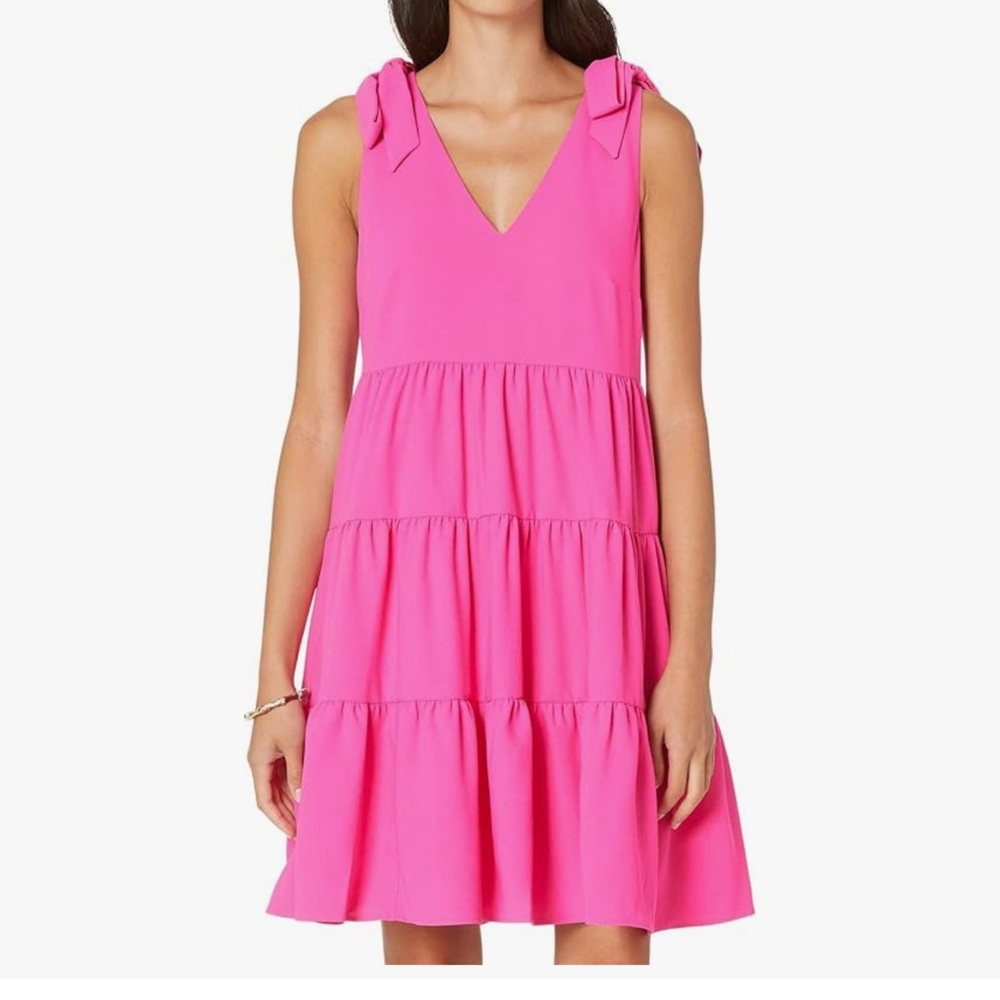 Lilly Pulitzer Blisslyn Dress Acai Berry Pink Bows Size Small